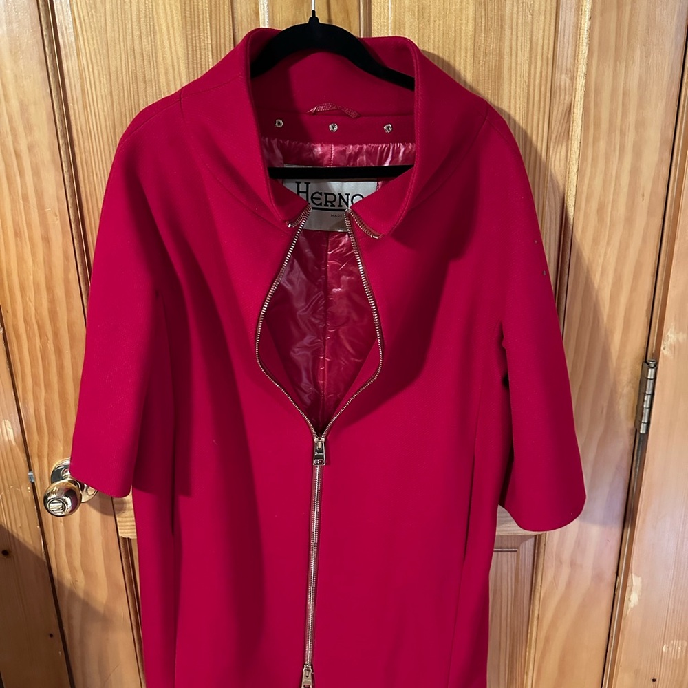 Beautiful Herno Red Jacket. New - never worn. Smoke free home.